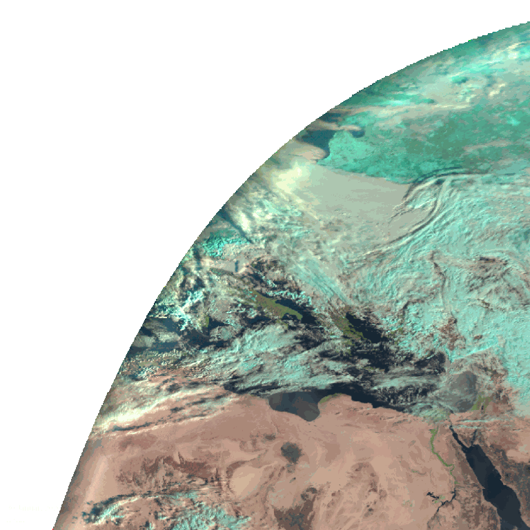 15-minute interval satellite imagery of Europe and Northern Africa