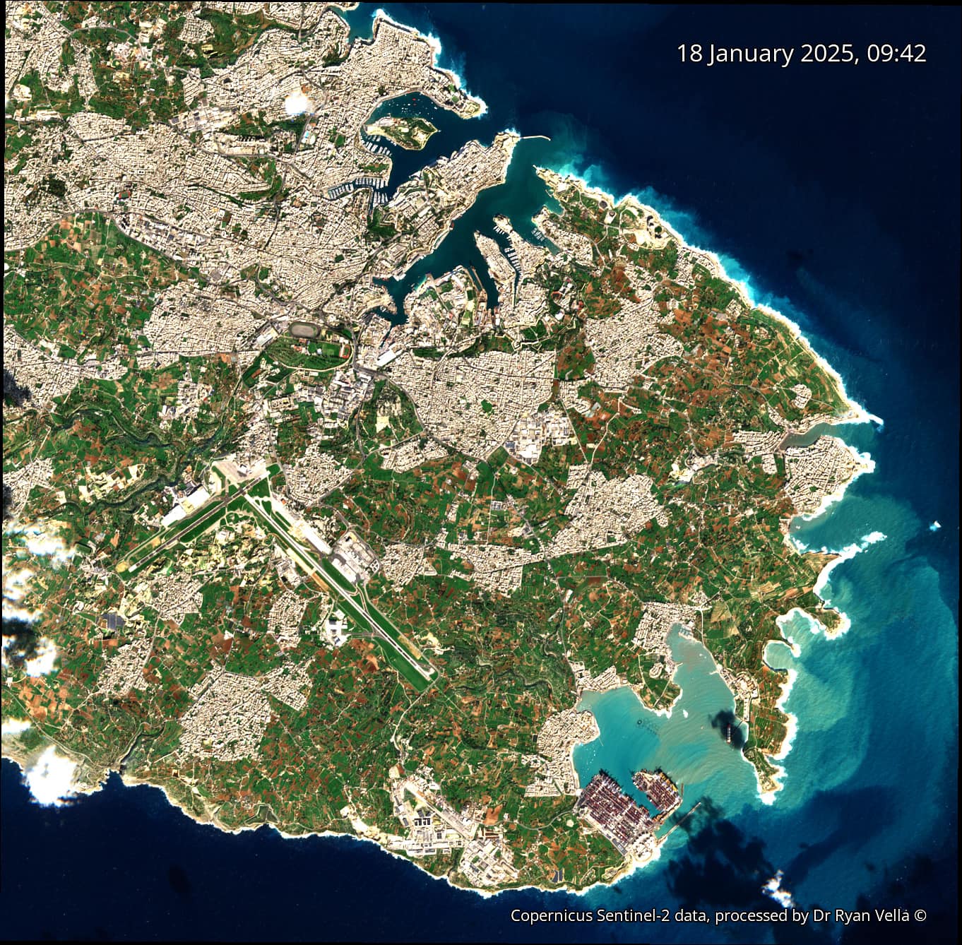 Windstorm swirls in southern Malta